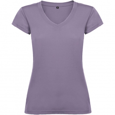 Logo trade promotional giveaways image of: Victoria short sleeve women's v-neck t-shirt
