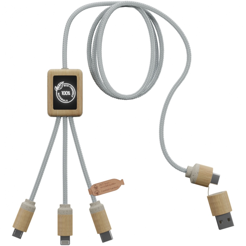 Logo trade promotional products image of: SCX.design C49 5-in-1 charging cable