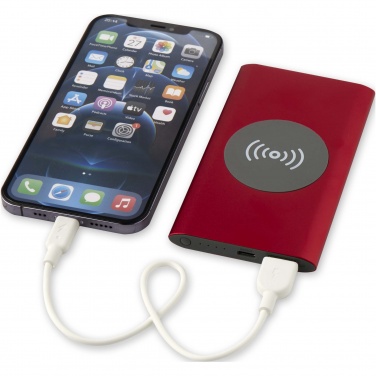 Logotrade promotional merchandise photo of: Juice 4000 mAh Type-C recycled aluminium wireless power bank 