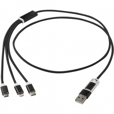 Logo trade advertising products image of: Versatile 5-1 recycled aluminium charging cable