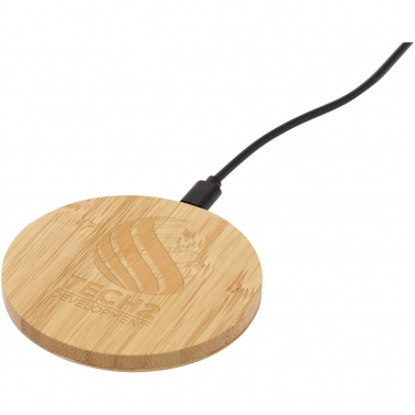 Logotrade promotional gifts photo of: Essence 15W bamboo wireless charging pad