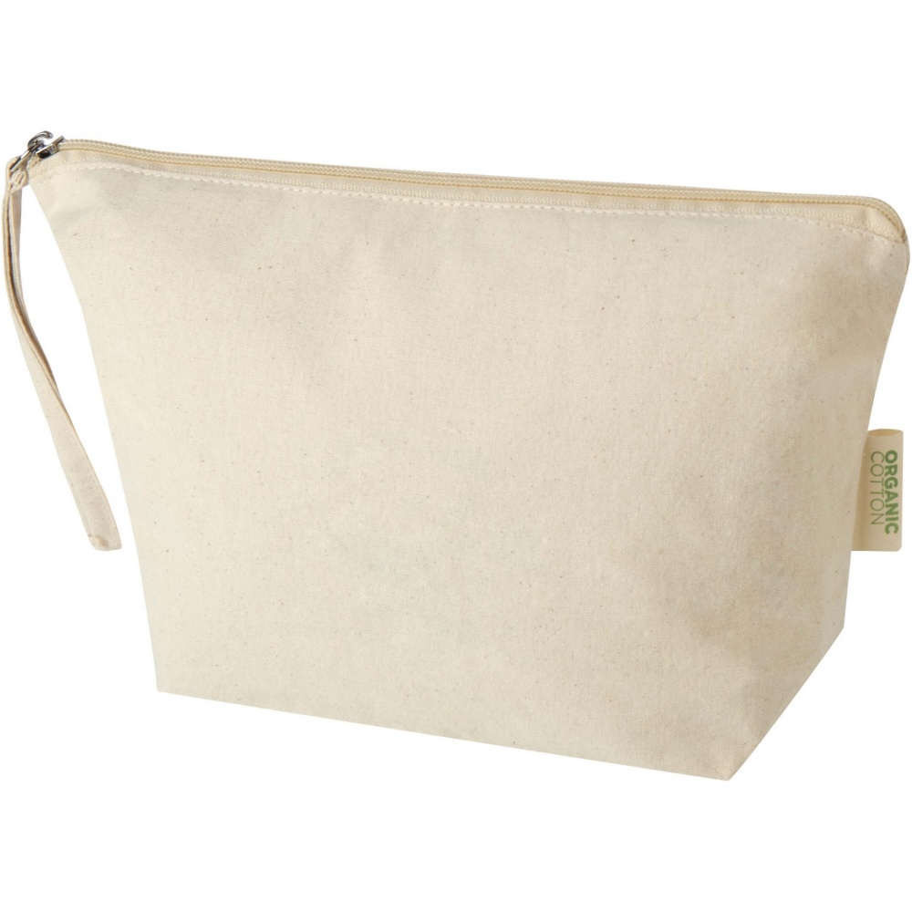 Logotrade promotional giveaway image of: Orissa 180 g/m² organic large accessory pouch 3L