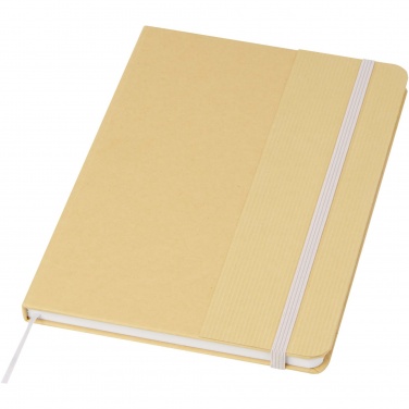 Logo trade promotional giveaways image of: Nelida A5 recycled cardboard hard cover notebook