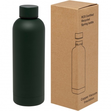 Logo trade corporate gifts image of: Spring 500 ml RCS certified recycled stainless steel copper vacuum insulated bottle