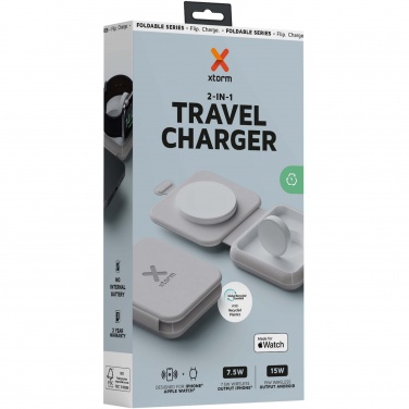 Logotrade promotional gift picture of: Xtorm XWF21 15W foldable 2-in-1 wireless travel charger