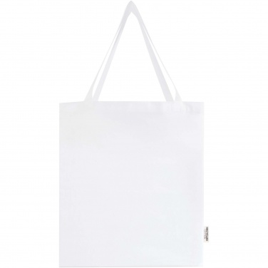 Logo trade corporate gift photo of: Madras 140 g/m² GRS recycled cotton gusset tote bag