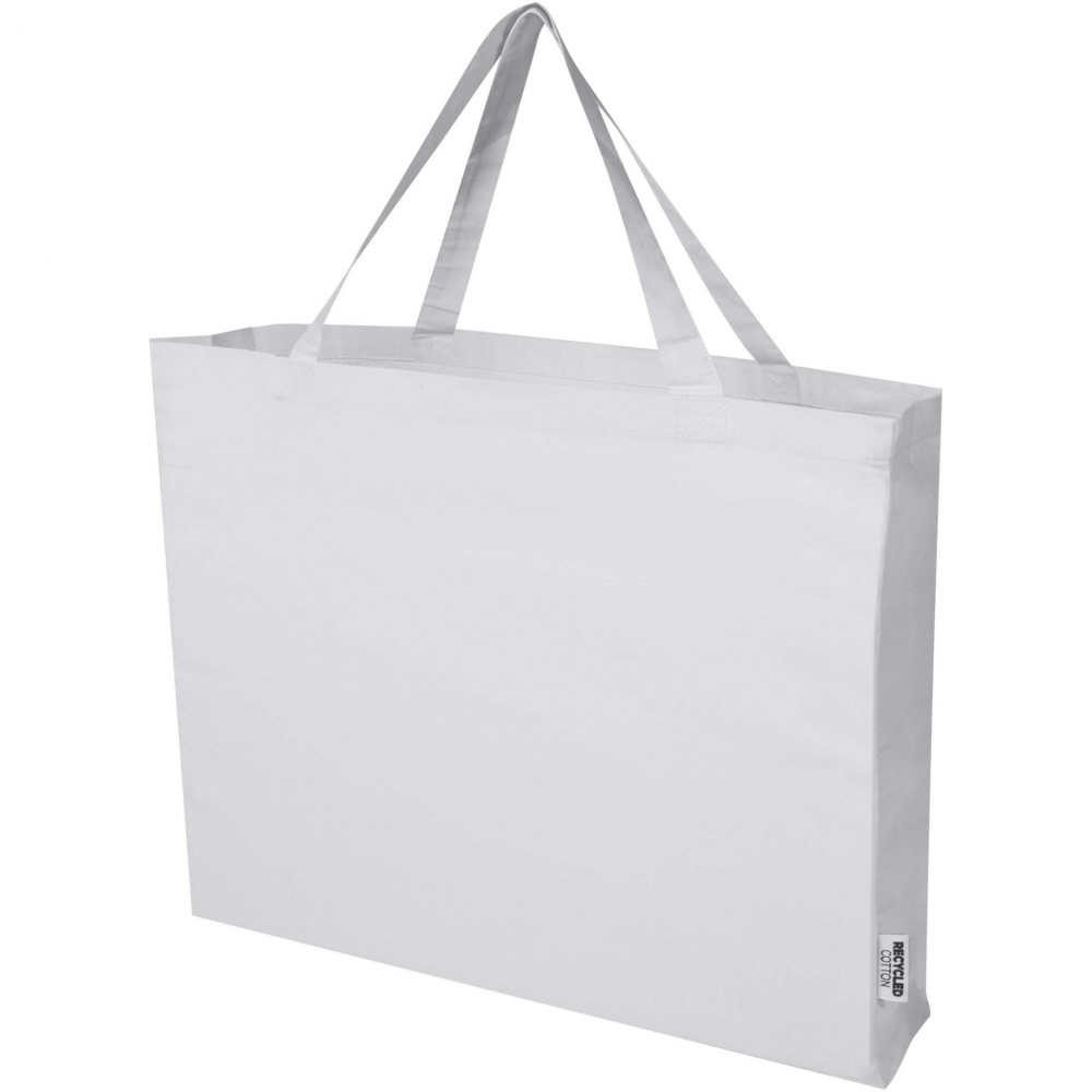Logo trade promotional merchandise picture of: Odessa 220 g/m² GRS recycled cotton large tote bag