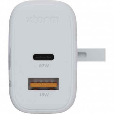 Logotrade promotional giveaway image of: Xtorm XEC067G GaN² Ultra 67W wall charger - UK plug