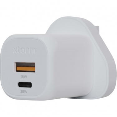 Logotrade business gift image of: Xtorm XEC035 GaN² Ultra 35W wall charger - UK plug