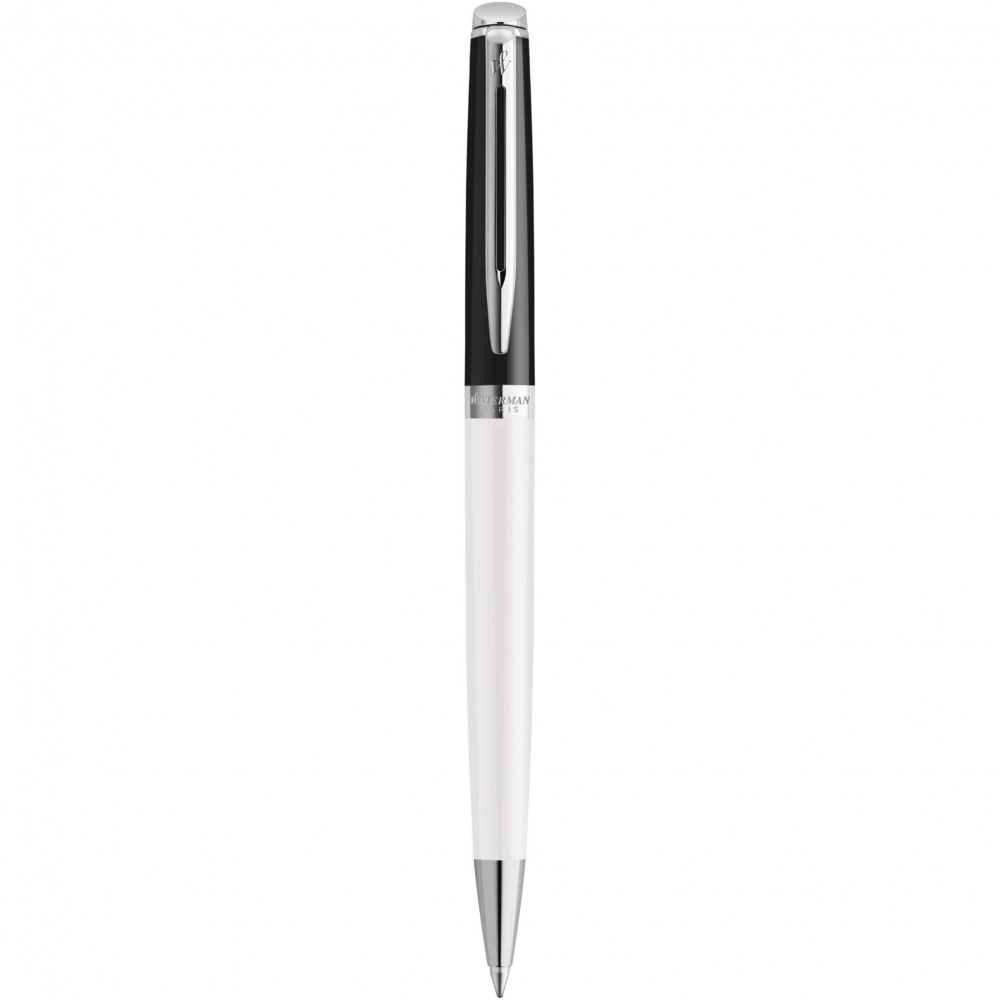 Logotrade promotional item picture of: Hemisphere colour blocking ballpoint pen with palladium trim