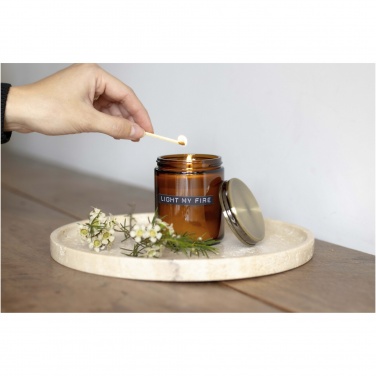 Logo trade business gift photo of: Wellmark cedar wood scented candle medium