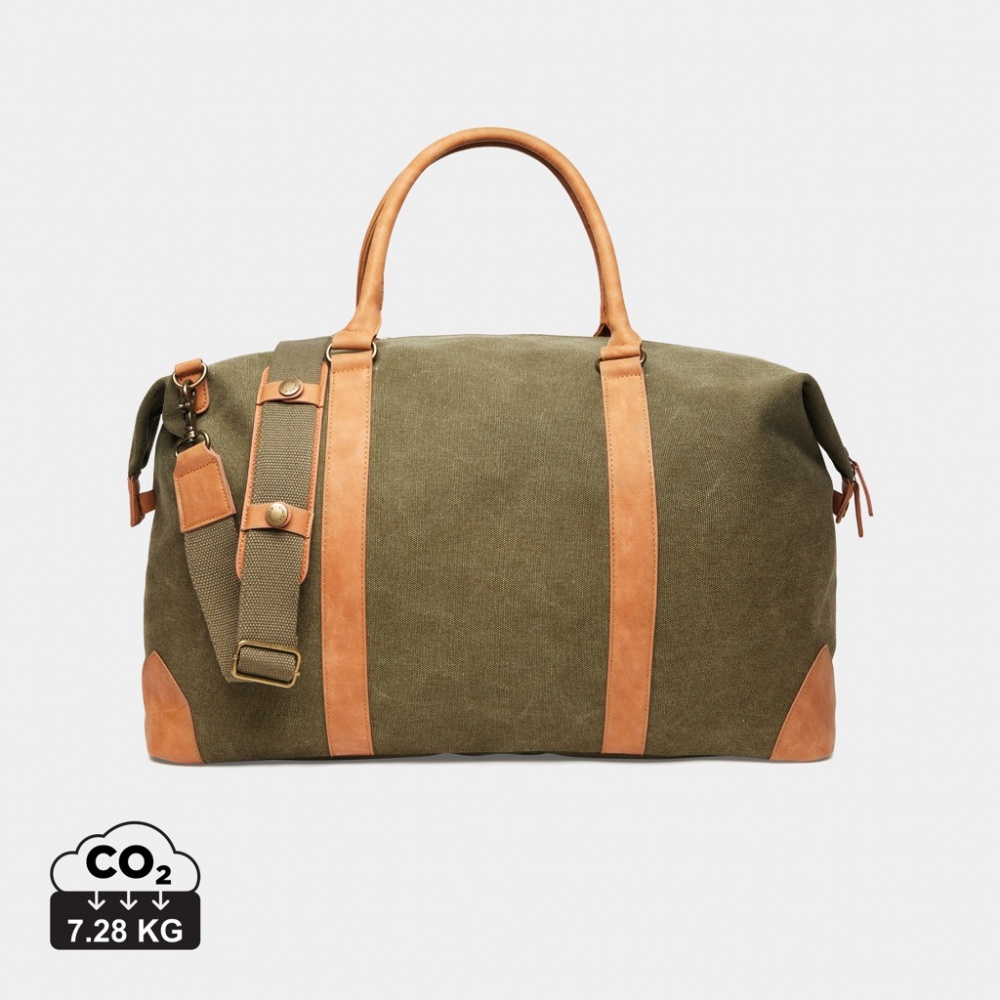 Logotrade promotional product image of: VINGA Bosler RCS recycled canvas weekend bag