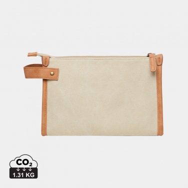 Logotrade promotional product picture of: VINGA Bosler GRS recycled canvas toiletry bag
