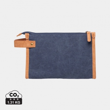 Logo trade promotional item photo of: VINGA Bosler GRS recycled canvas toiletry bag