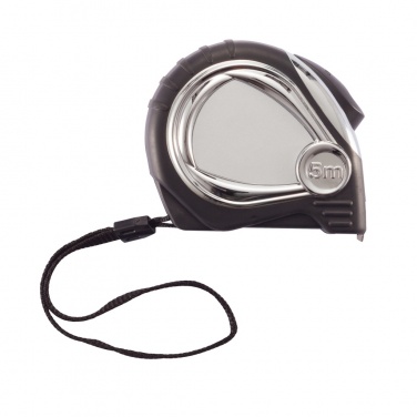 Logo trade promotional merchandise image of: Chrome plated auto stop tape measure