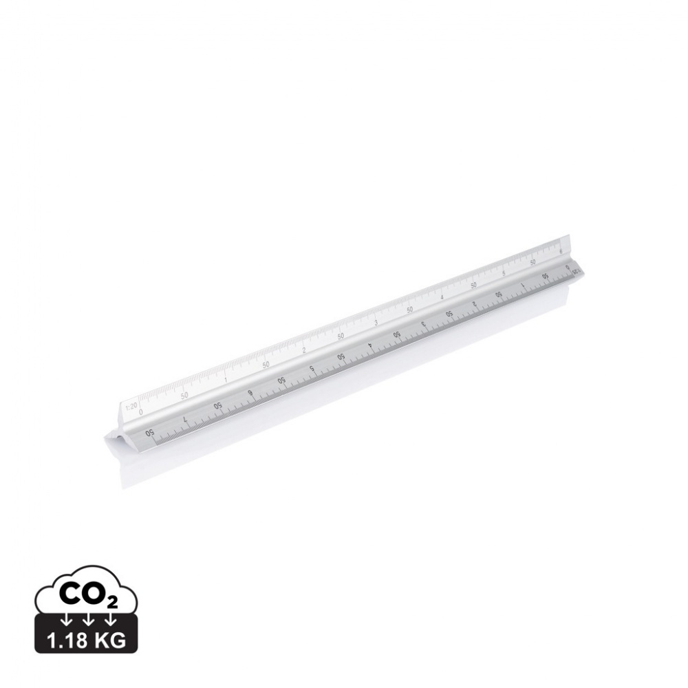 Logo trade promotional item photo of: Aluminium triangle rule - 30cm
