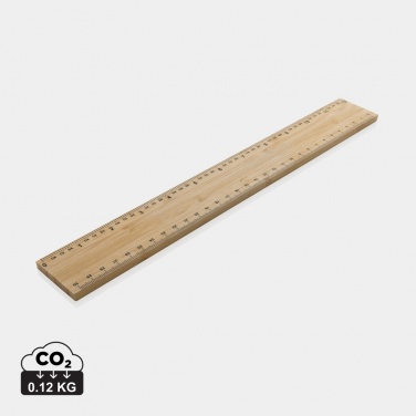 Logotrade promotional gift picture of: Timberson extra thick 30cm double sided bamboo ruler