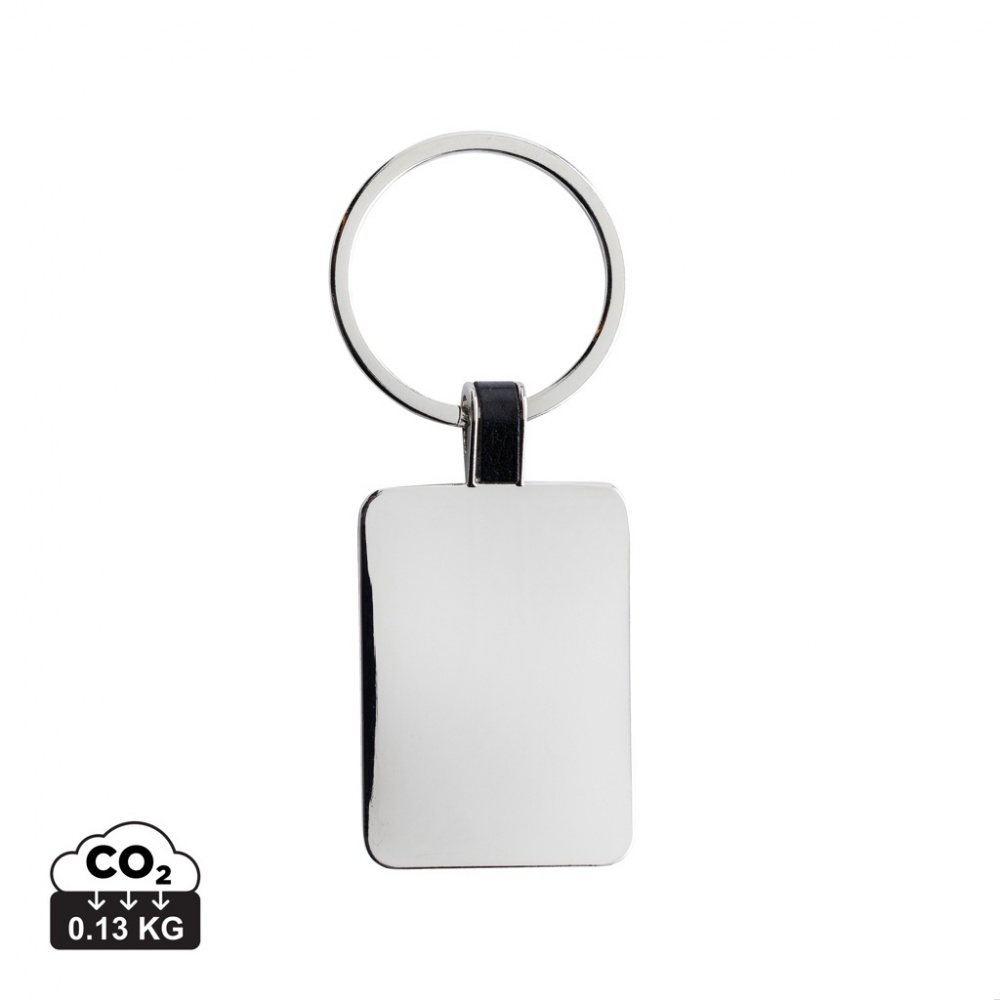 Logotrade promotional giveaway image of: RCS recycled zinc alloy rectangle keyring