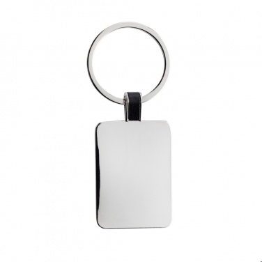 Logotrade promotional items photo of: RCS recycled zinc alloy rectangle keyring