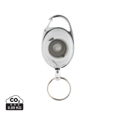 Logo trade promotional merchandise photo of: RCS recycled ABS roller clip keychain