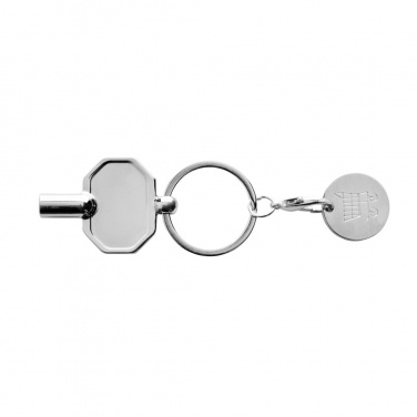 Logotrade promotional gift image of: RCS recycled zinc alloy radiator key keychain with coin