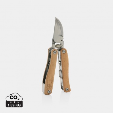 Logo trade business gift photo of: Wooden garden multi-tool