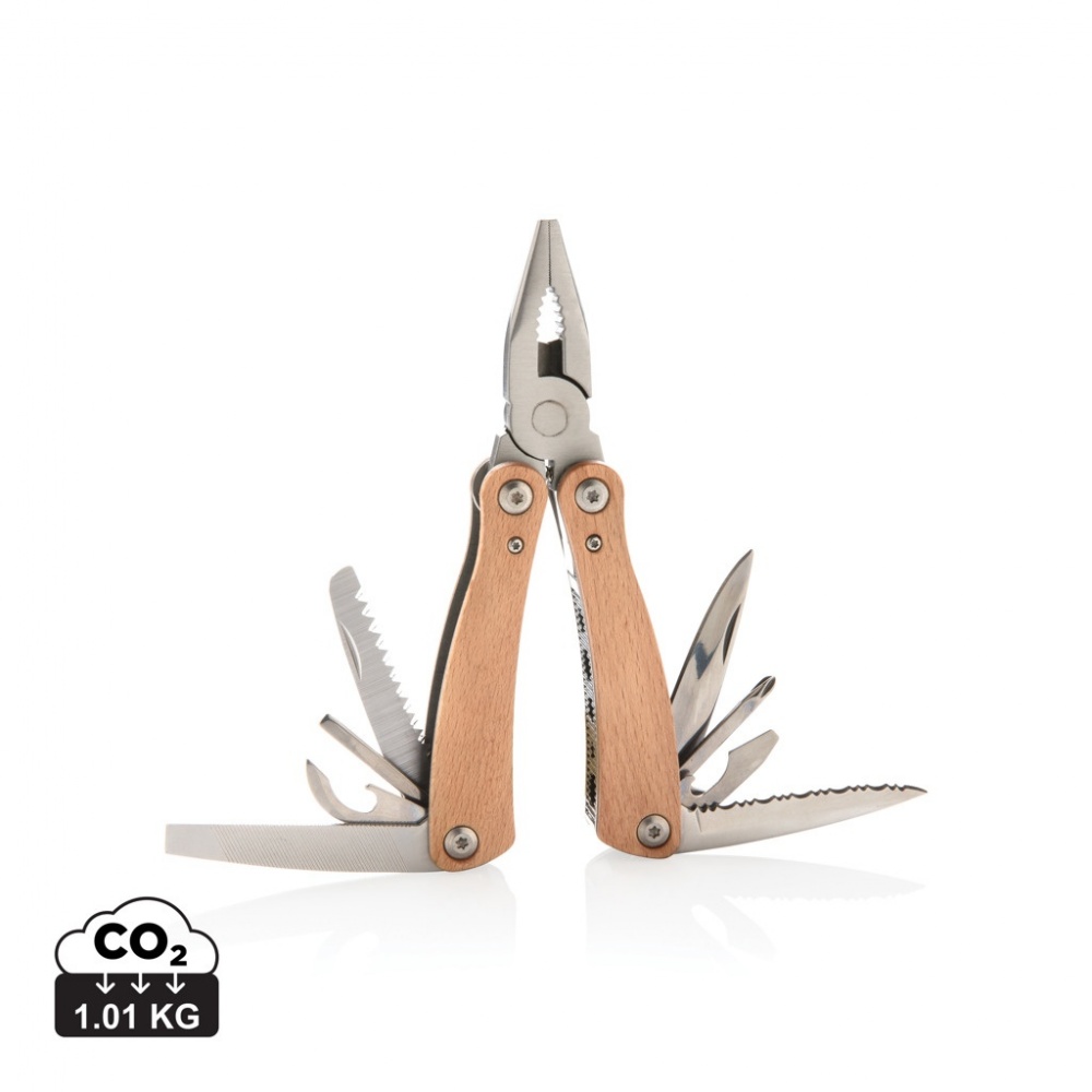 Logo trade promotional giveaways image of: Wood multitool