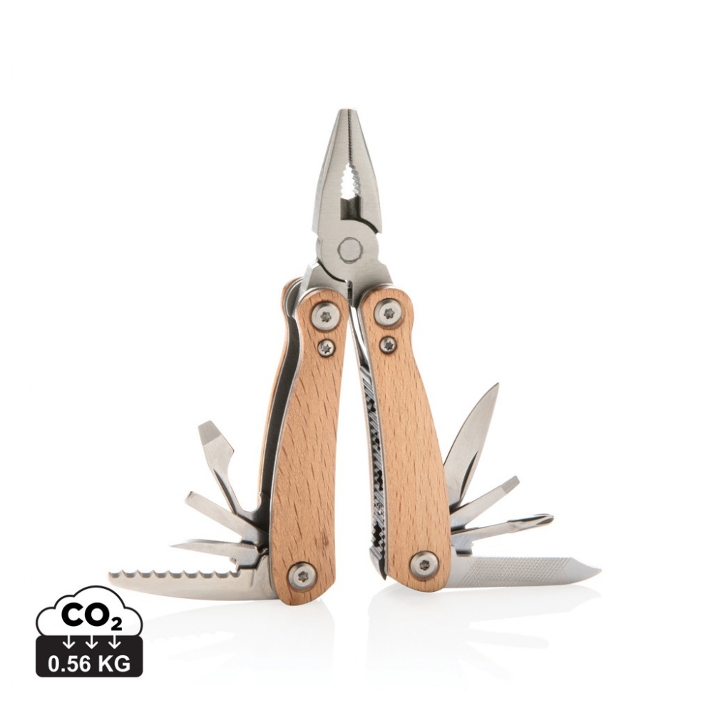 Logo trade promotional gifts image of: Wood multitool mini