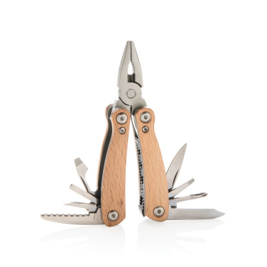 Logo trade promotional giveaways picture of: Wood multitool mini