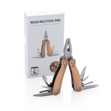 Logo trade promotional gifts picture of: Wood multitool mini