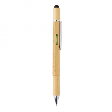 Logo trade business gifts image of: Bamboo 5-in-1 toolpen