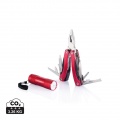 Multitool and torch set, red