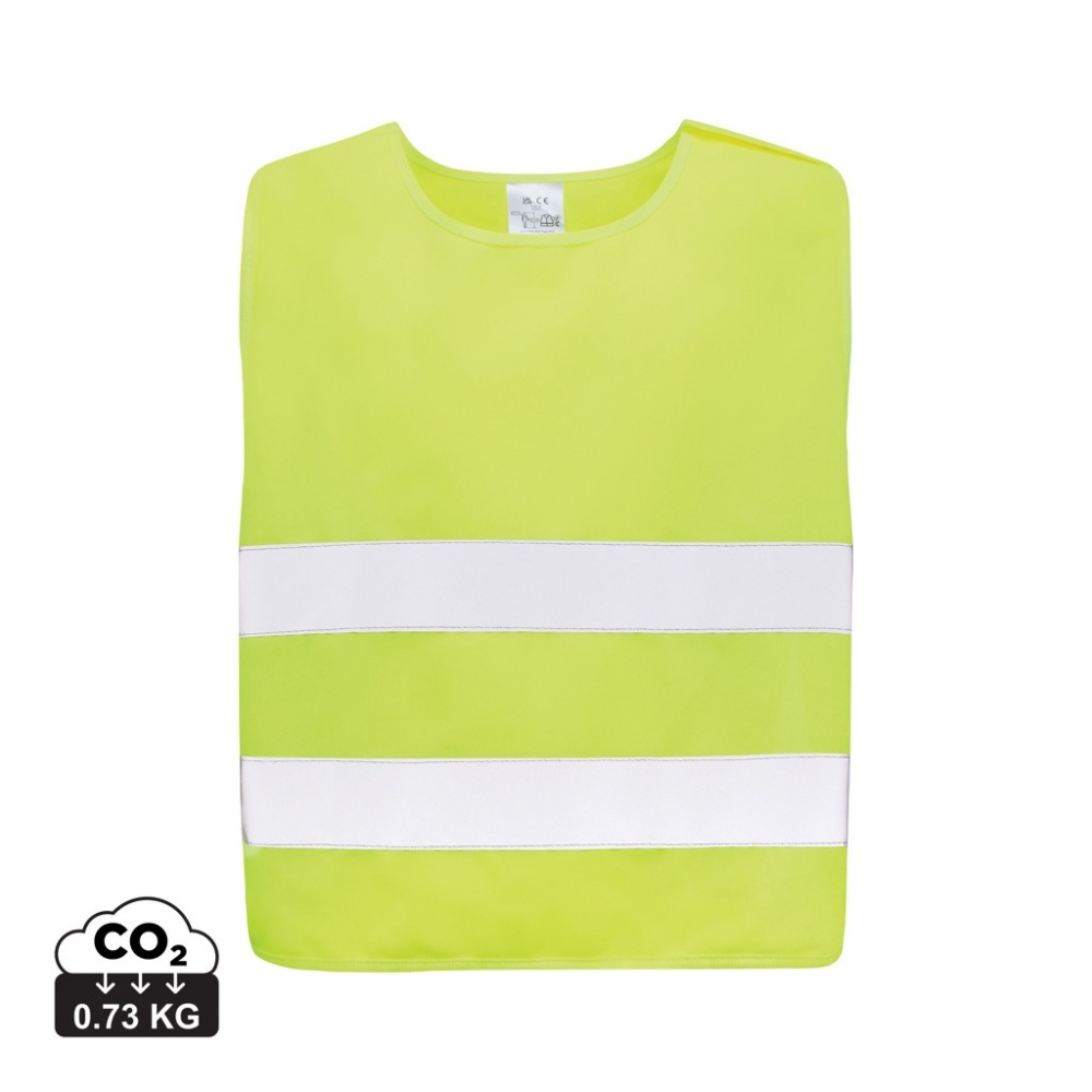 Logotrade promotional merchandise photo of: GRS recycled PET high-visibility safety vest 7-12 years