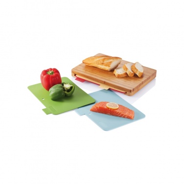 Logo trade advertising product photo of: Cutting board with 4pcs hygienic boards