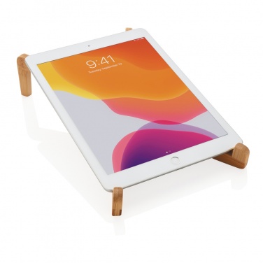 Logo trade promotional products picture of: Bamboo portable laptop stand