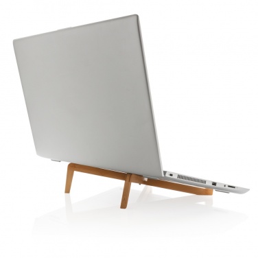 Logo trade promotional products picture of: Bamboo portable laptop stand