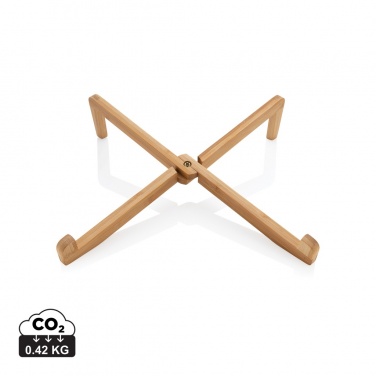 Logotrade promotional product image of: Bamboo portable laptop stand