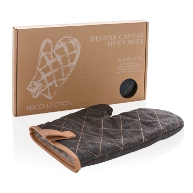 Logotrade promotional gift picture of: Deluxe canvas oven mitt
