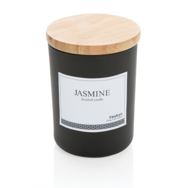 Logo trade promotional gift photo of: Ukiyo deluxe scented candle with bamboo lid