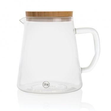 Logo trade promotional gift photo of: Ukiyo borosilicate glass carafe with bamboo lid 1.2L