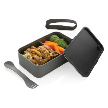 Logo trade promotional merchandise picture of: GRS recycled PP lunch box with spork