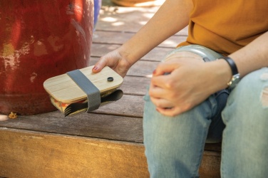 Logo trade promotional giveaway photo of: Glass lunchbox with bamboo lid