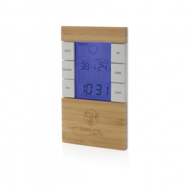 Logotrade promotional giveaway image of: Utah RCS rplastic and bamboo weather station