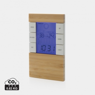 Logotrade promotional giveaway image of: Utah RCS rplastic and bamboo weather station