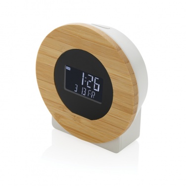 Logotrade corporate gifts photo of: Utah RCS rplastic and bamboo LCD desk clock