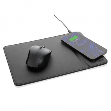 Logotrade business gift image of: Swiss Peak RCS recycled PU 10W wireless charging mousepad