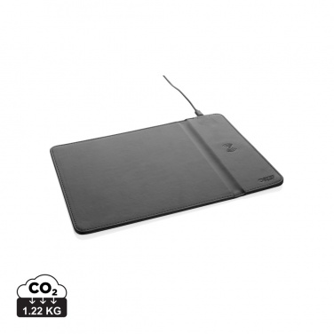 Logo trade promotional giveaways image of: Swiss Peak RCS recycled PU 10W wireless charging mousepad