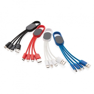 Logotrade corporate gift image of: 4-in-1 cable with carabiner clip