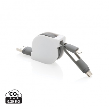 Logo trade advertising products image of: 3-in-1 retractable cable