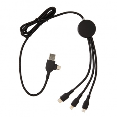 Logo trade promotional merchandise picture of: Light up logo 6-in-1 cable